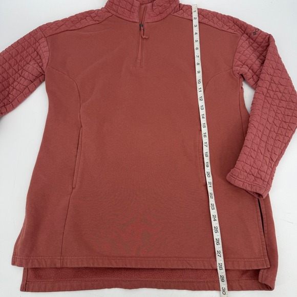 Columbia Women's Castle Hill Tunic Sweatshirt Top Quilted Pink Size M Mock Neck - Picture 8 of 9